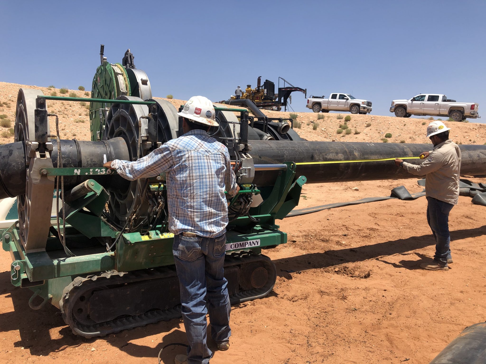 Oil Pipe Bucking Worksite