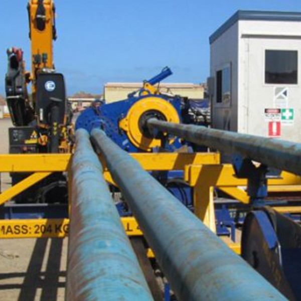 Oil Pipe Bucking Worksite